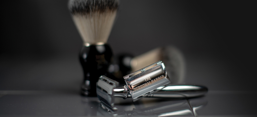 The Personal Barber The Personal Barber Safety Razor and Shaving Brush 6989972