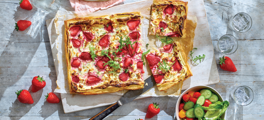 Feta and starwberry tart 1